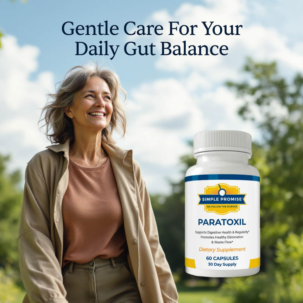 Paratoxil - Psyllium Husk Fiber Capsules for Gut Cleanse - Black Walnut | Gentle Fiber Supplement, For Digestive Comfort, With Slippery Elm and Chlorella, Two Capsules Daily, Vegan