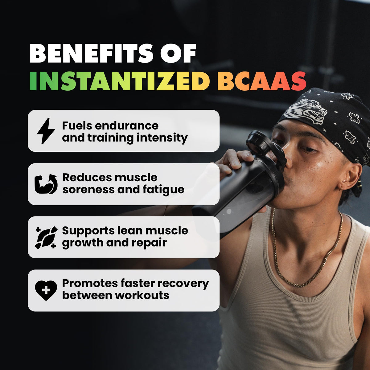 Gains in Bulk BCAA Powder, Amino Acids, Unflavored, 30 Servings