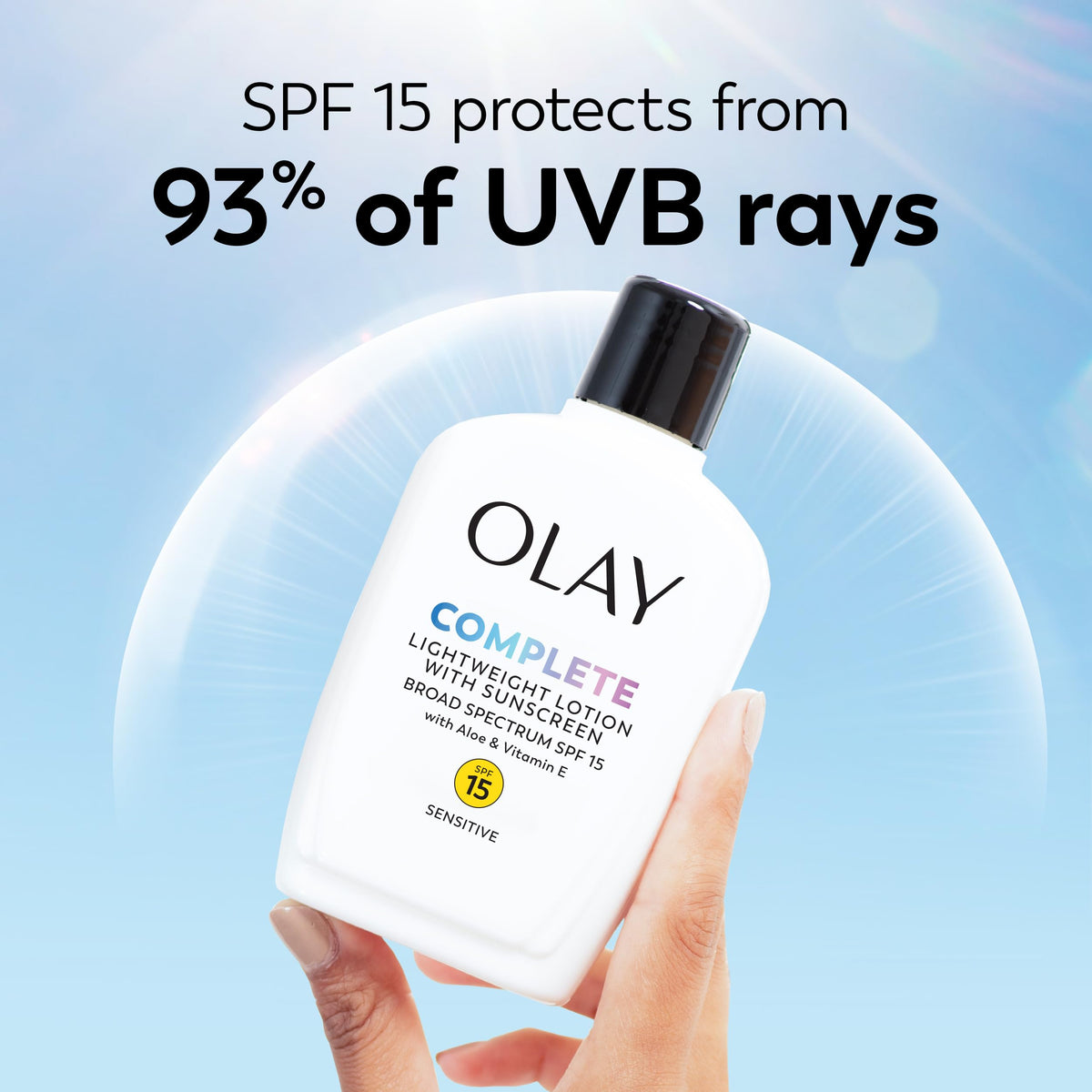 Olay Face Moisturizer, Complete All Day Moisturizer With Sunscreen Broad Spectrum SPF 15 - Sensitive, 4 fl. Oz, 1 unit