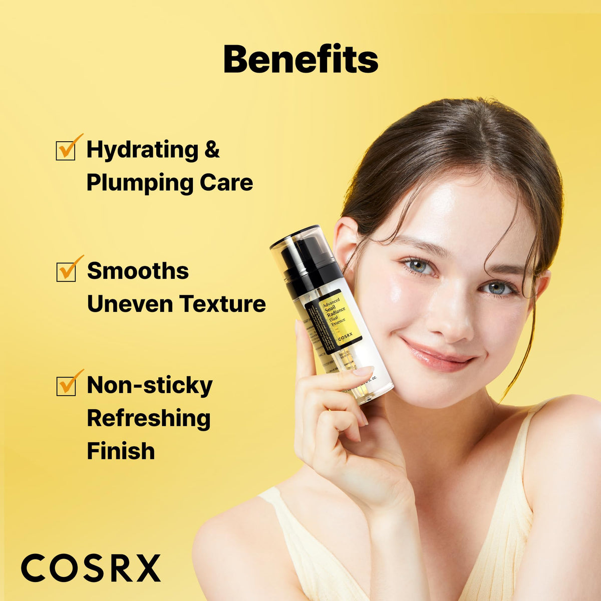 COSRX Snail Mucin 74% + Niacinamide 5% Dual Essence, Anti Aging Face Serum for Dull Skin, Sensitive Skin, Korean Skin Care, 2.70 fl.oz / 80ml