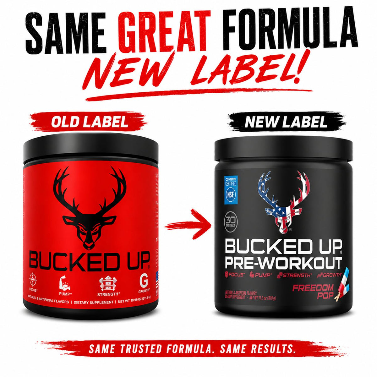 Bucked Up Pre Workout - Best Tasting - 6 Grams Citrulline, 2 Grams Beta Alanine Non Proprietary Blend, Powder (Strawberry Kiwi)