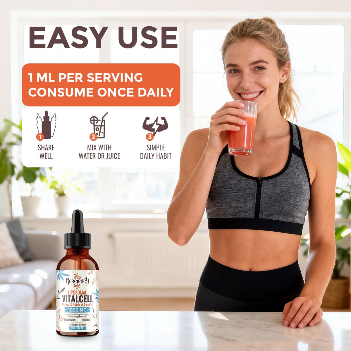 Liposomal Liquid Oxygen Drops, Oxygen & Nutrient Complex, High Absorption | Oxygen Boost Supplement with Trace Minerals, Fulvic Acid, CoQ10, Glutathione, Energy, Antioxidant, Altitude Support, 2 fl oz