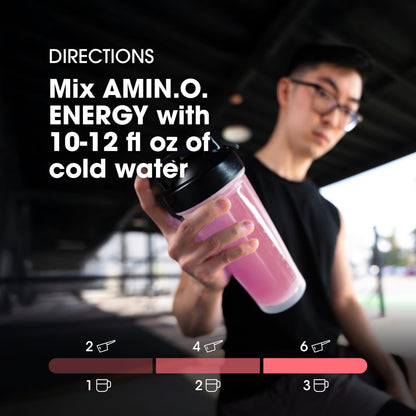 Optimum Nutrition, Amino Energy Powder Plus Focus, with Bcaa, Electrolytes, and Caffeine, Watermelon, 30 Servings | Contains BCAAs, Electrolytes, 100 mg Caffeine, 5g Amino Acids, Zero Sugar, Supports Hydration, Banned Substance Tested