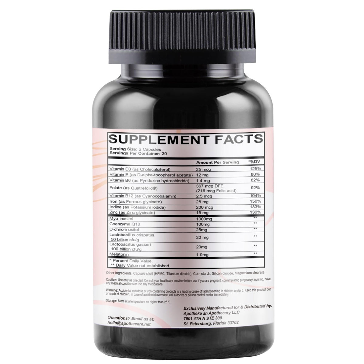 AGNOSITOL: Prenatal Vitamin, Vaginal Probiotic, Fertility Support, Ovulation & PCOS Support