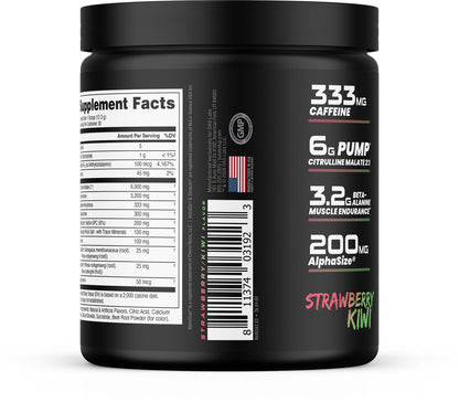 Bucked Up - Woke - HIGH STIM Pre Workout - Best Tasting - Focus Nootropic, Pump, Strength and Growth, 30 Servings (Rocket Pop)