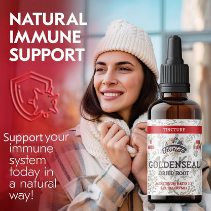 Goldenseal Tincture 2 oz – Organic Herbal Extract | Alcohol Free | Vegan Herbal Drops - Made in USA