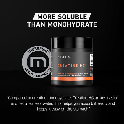 Kaged Creatine HCl Capsules | 7X Concentrated vs Mono | Muscle Building & Recovery | High Absorption | No Bloating | Creatine for Men & Women | Vegan, Gluten Free | Unflavored | 75 Servings