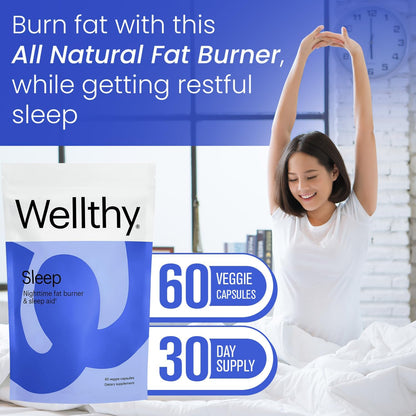 Wellthy Daily Multivitamin & Night Time Weight Loss Bundle - Healthy Skin, Hair, Nails & Sleep Support