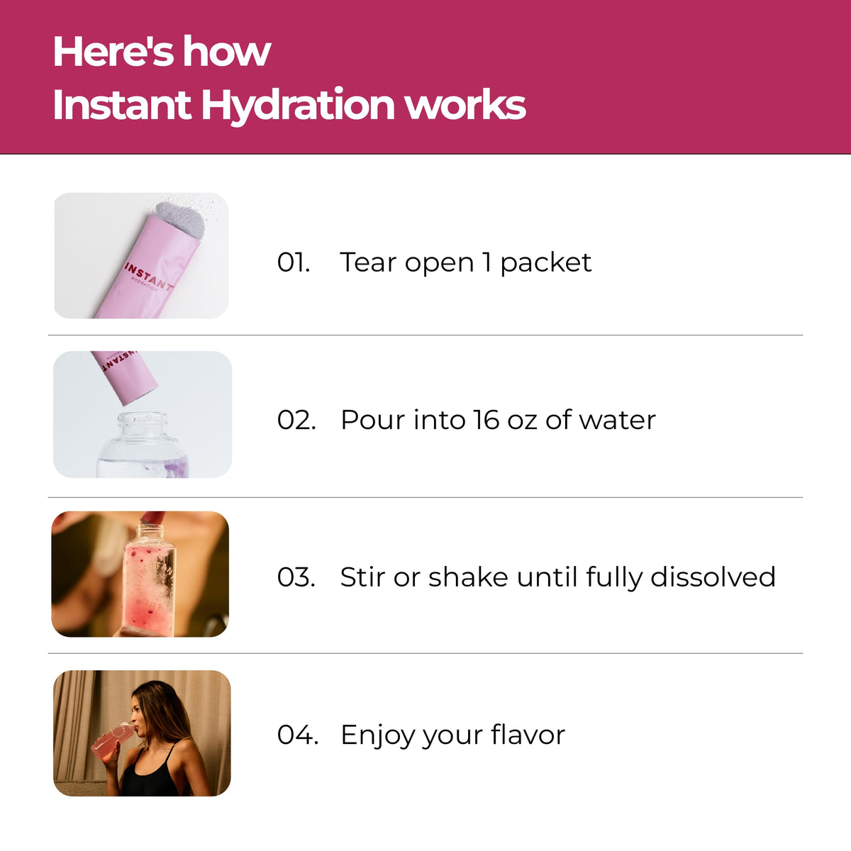 Instant Hydration Sugar Free Electrolytes Powder Packets Variety Pack - Watermelon, Raspberry, Lemon Lime Drink Mix & Travel Essentials with Magnesium and Potassium - Post Workout Recovery - 20 Sticks