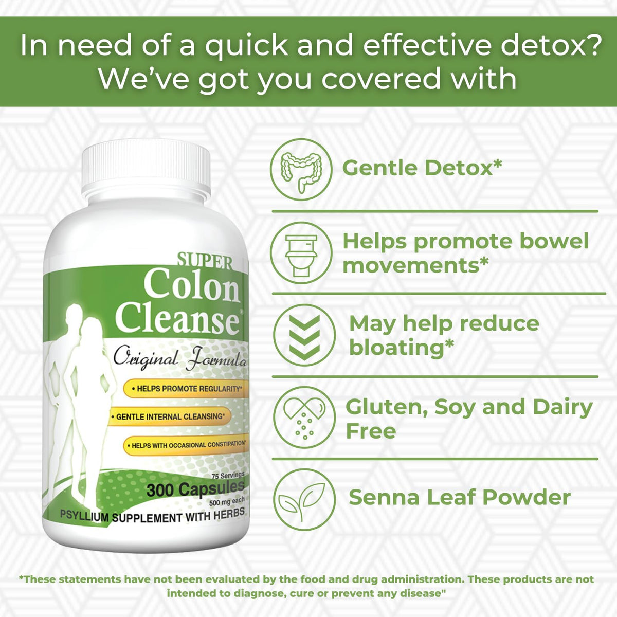 Health Plus Super Colon Cleanse Original Formula Powder, 15 oz, 42 Servings | Classic formula with psyllium husk and senna leaf; may support occasional constipation relief and digestive regularity