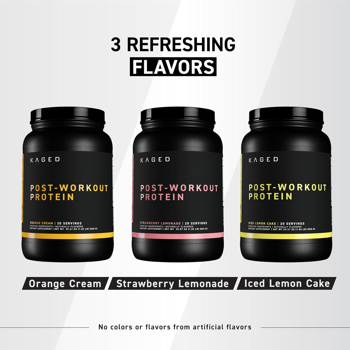 Kaged Post Workout Protein Powder | Re-Kaged | 28g Whey Protein with Creatine, Glutamine & Betaine for Muscle Growth & Recovery | Low Sugar | 20 Servings | Orange Cream