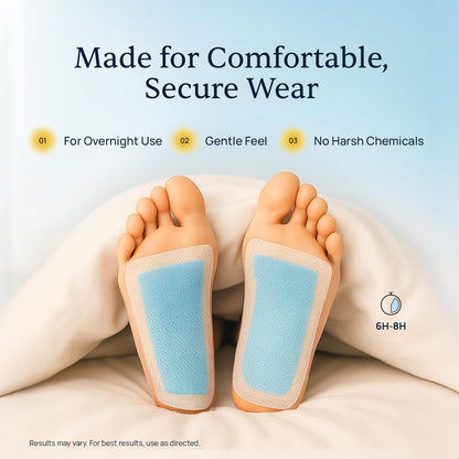 Simple Promise Xitox Foot Pads, Herbal Foot Patches for Nighttime Routine, Rejuvenates Your Body for Restful Sleep, Contains Bamboo Vinegar & Tourmaline, Easy Adhesive Application, 30 Count