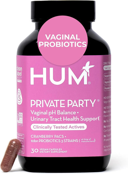 HUM Private Party Vaginal Probiotic, pH Balance & Urinary Health, 30 Count