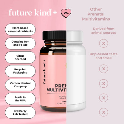 Future Kind Vegan Prenatal Vitamin - (60ct) Prenatal Vitamins with DHA & L-MethylFolate