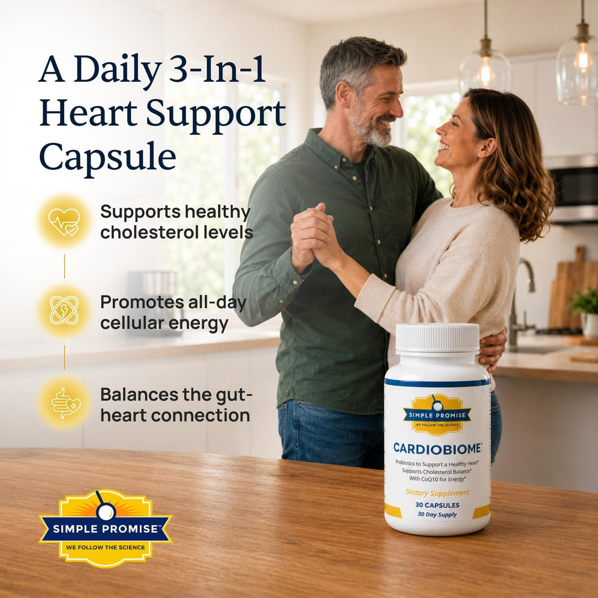 CardioBiome - CoQ10 Probiotic with Artichoke Extract - Heart Health Support | Probiotic Heart Blend, Circulation and Gut Support, Artichoke Extract, Simple Once-Daily Routine, Non-GMO, 30-Day Supply
