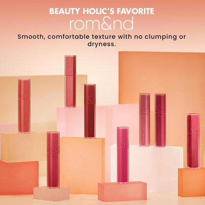 rom&nd OVEEER Shade Series Blur Fudge Tint | Silky Matte Lipstick for Velvety Smooth Lips | Long-Lasting Stain, Wrinkle Blurring, Moisturizing Formula | 16 Burnt Orange | Lip Stain Long Lasting Waterproof | Buildable Matte Blurred Finish | Hydrating Lip S