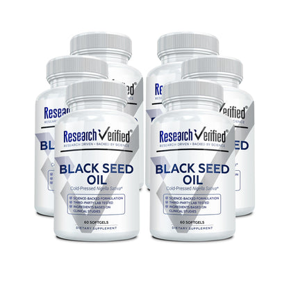 Research Verified Black Seed Oil - 60 Softgels - Boost Immunity, Support Digestion, Improve Respiratory Function - Cold-Pressed - 2% Thymoquinone (TQ)