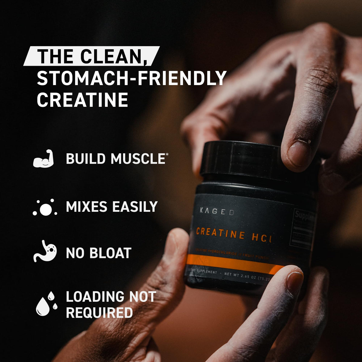 Kaged Creatine HCl Capsules | 7X Concentrated vs Mono | Muscle Building & Recovery | High Absorption | No Bloating | Creatine for Men & Women | Vegan, Gluten Free | Unflavored | 75 Servings