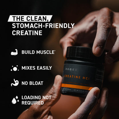 Kaged Creatine HCl Capsules | 7X Concentrated vs Mono | Muscle Building & Recovery | High Absorption | No Bloating | Creatine for Men & Women | Vegan, Gluten Free | Unflavored | 75 Servings