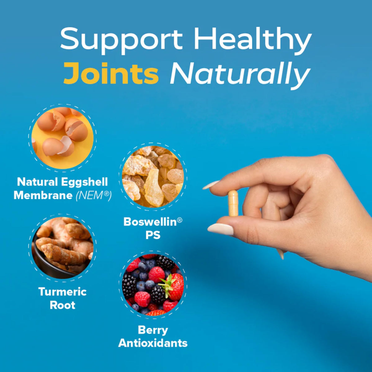 Redd Remedies, Joint Health Advanced, Helps Strengthen Connective Tissue and Cartilage, Fast-Acting Comfort with Boswellia Serrata and Turmeric, 120 Vegetarian Capsules