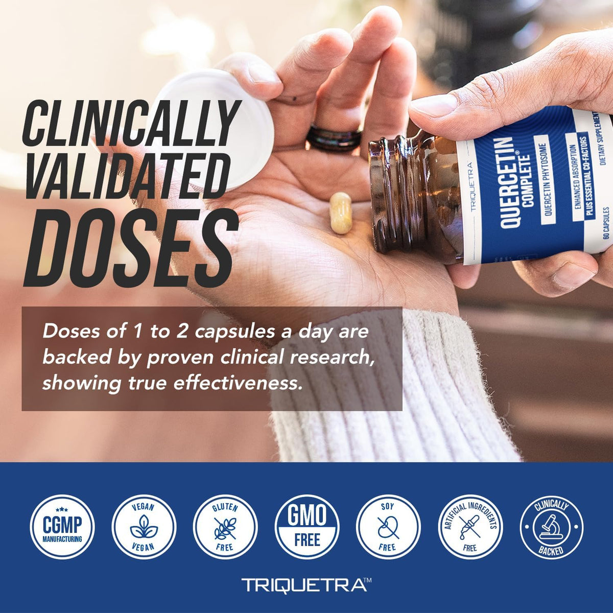 Quercetin Complete® Quercetin Phytosome with 50X Higher Absorption, Clinically Proven & Patented Quercefit – Most Effective Form of Quercetin – Enhanced with Bromelain, Zinc & Vitamin C (60 Capsules)