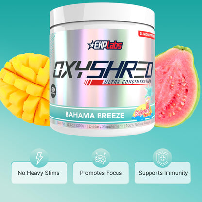 EHP Labs OxyShred Pre Workout Powder - Preworkout Powder with L Glutamine & Acetyl L Carnitine, Energy Boost Drink - Cosmic Blast, 60 Servings