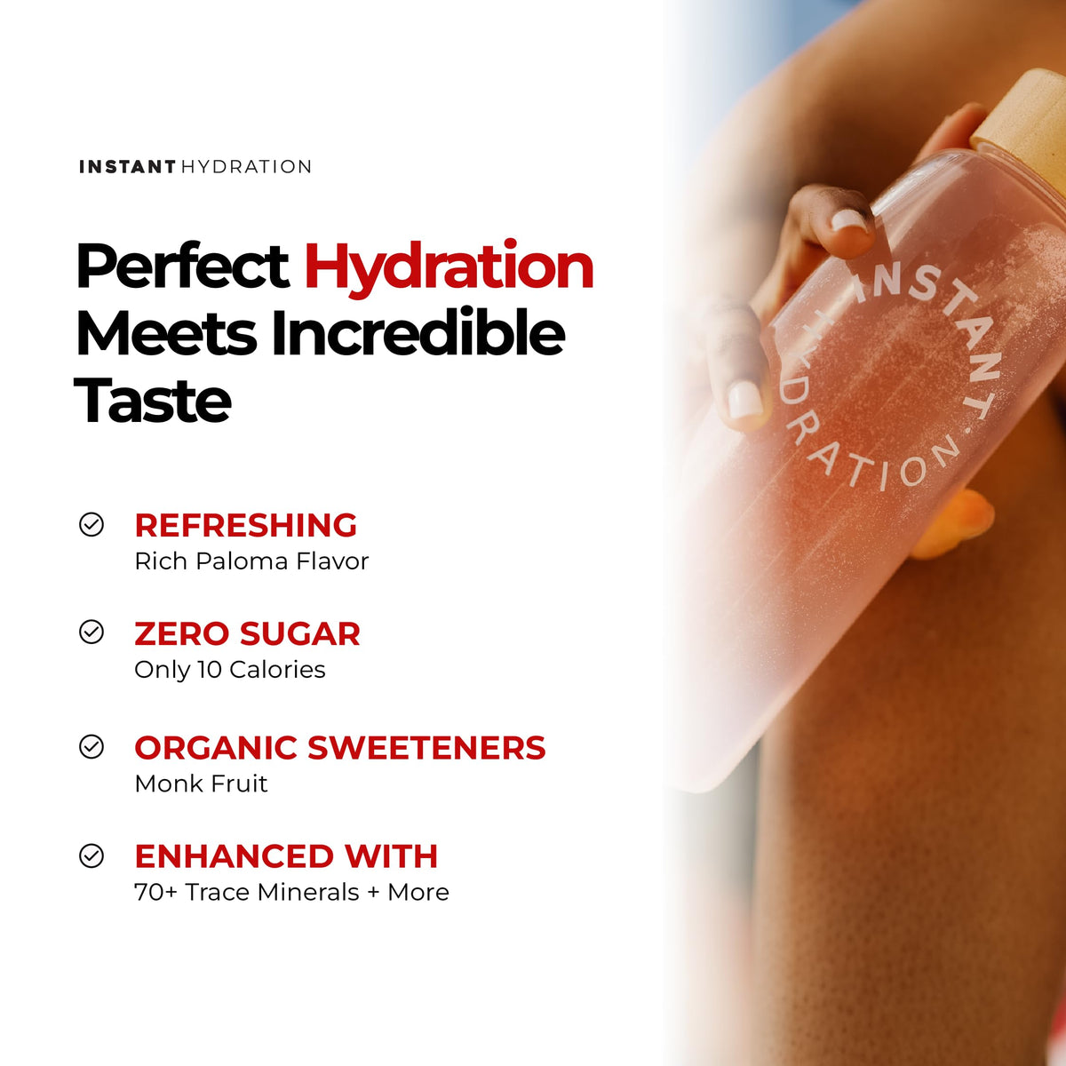Instant Hydration Sugar Free Electrolytes Powder Packets Variety Pack - Watermelon, Raspberry, Lemon Lime Drink Mix & Travel Essentials with Magnesium and Potassium - Post Workout Recovery - 20 Sticks