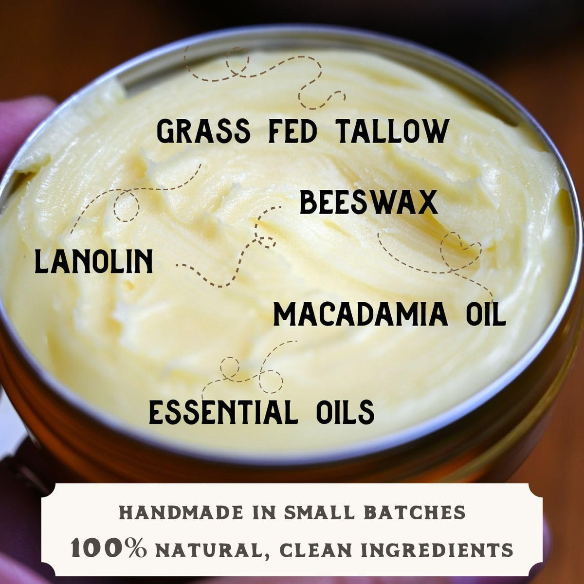 True Grit Tallow Leather Conditioner - Grass-Fed Beef Tallow and Lanolin with Cedar Oil - for Boots, Car Seats, Furniture, Bags, Saddles and Jackets, 4 oz