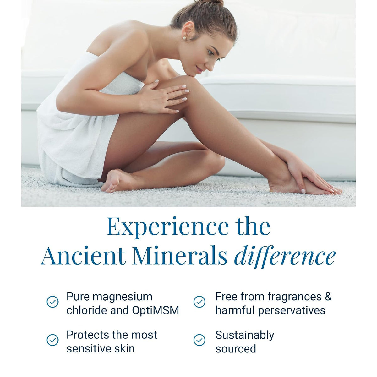 Ancient Minerals Magnesium Lotion Ultra with MSM, Zechstein, 5oz | Zechstein magnesium chloride lotion with OptiMSM for enhanced topical absorption. 5 oz.