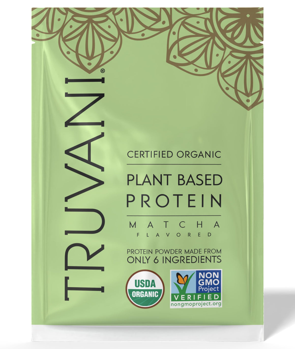 Truvani Organic Plant Based Protein Powder | Vanilla | 1 Serving | Vegan | 20g Pea Protein | Keto | Gluten & Dairy Free | Low Carb | No Added Sugar