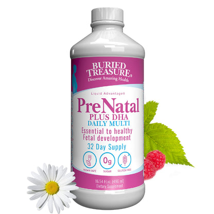 Buried Treasure Prenatal Plus DHA Complete, 16 oz, Natural DHA Omega3 Iron