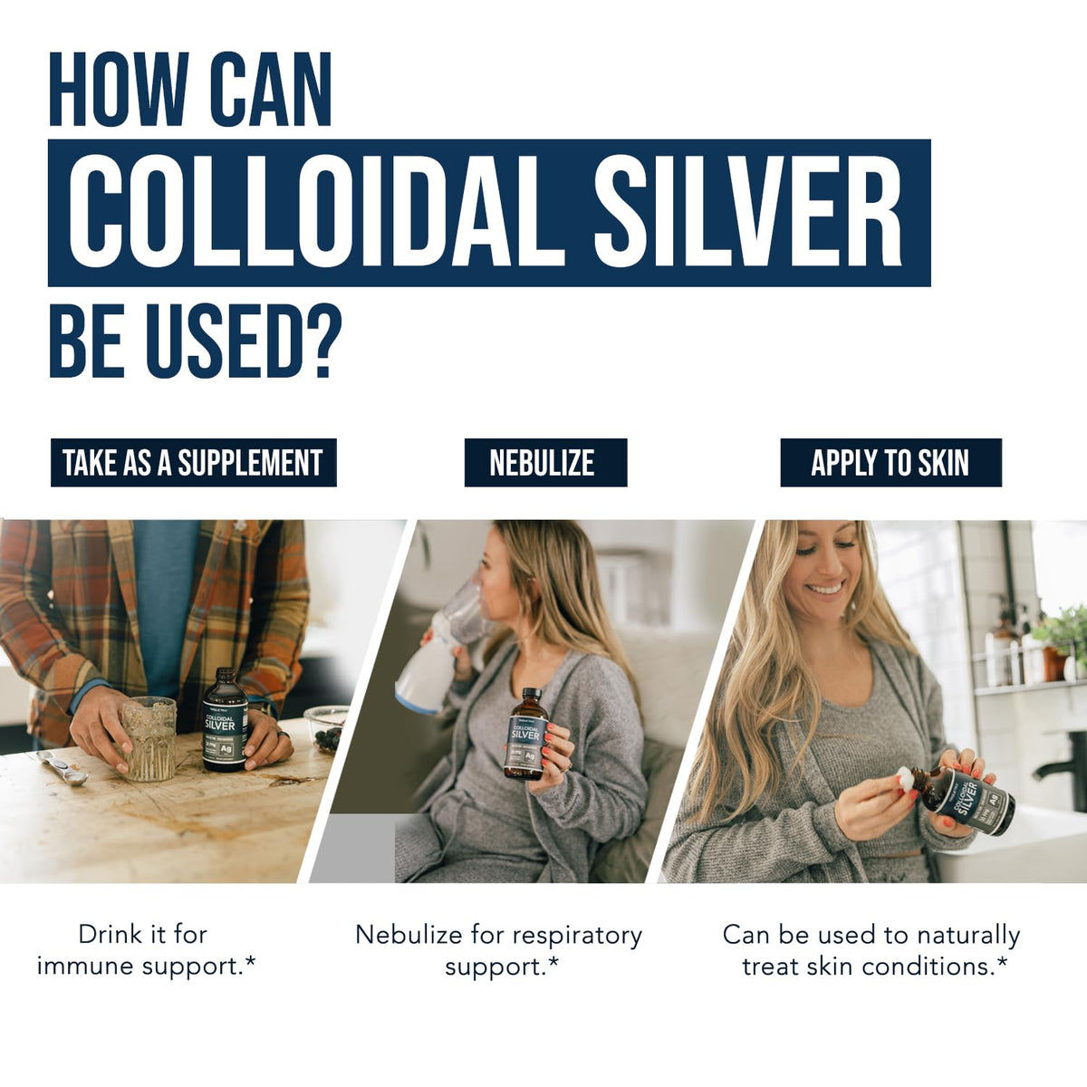 Bioactive Colloidal Silver - 8 oz, Glass Bottle, Vegan, Safe Doses with Highest Effectiveness - Nano Ions, 30 PPM - Immune Support (48 Servings)