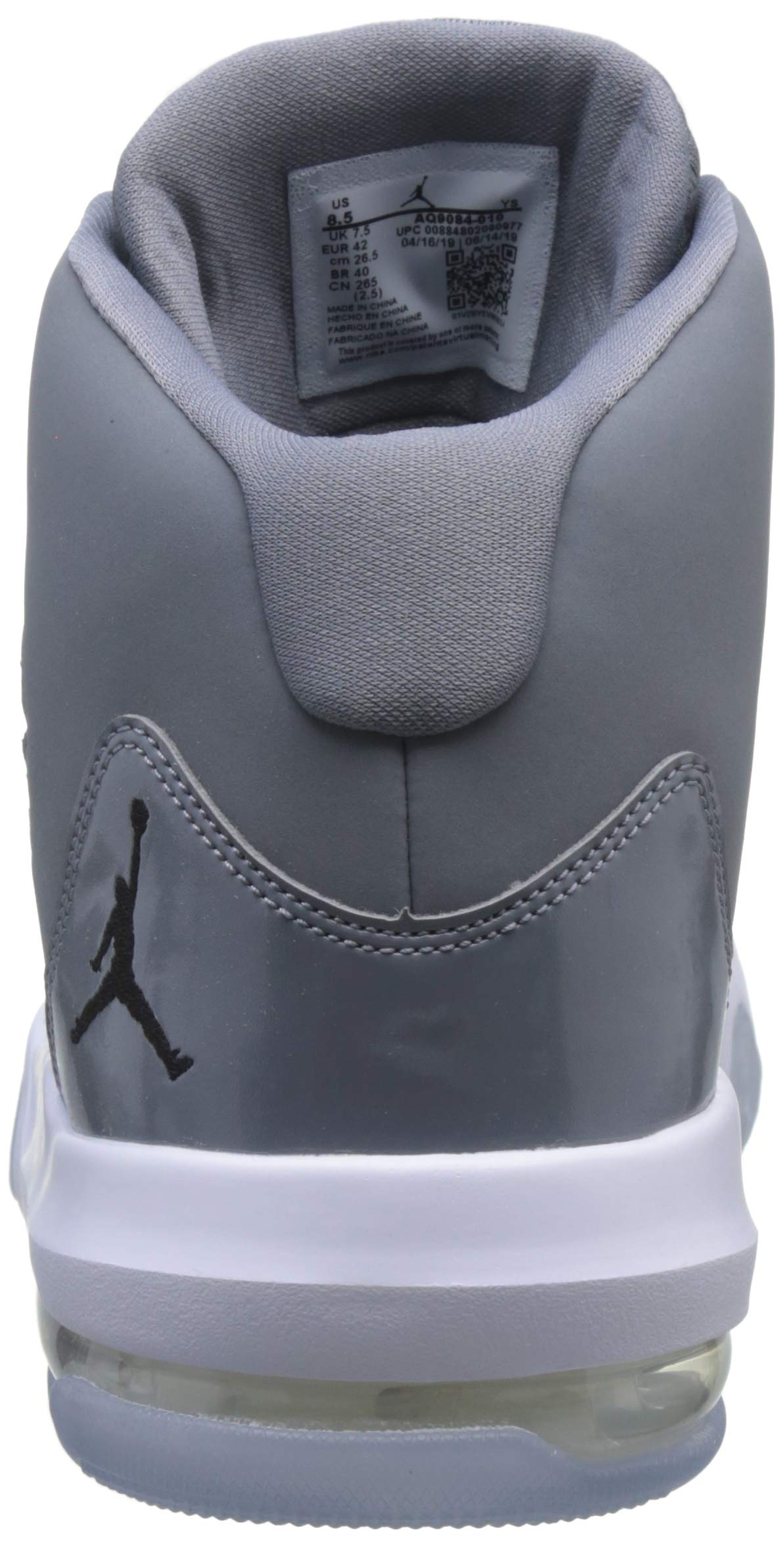 Nike Men's Jordan Max Aura Shoe, Cool Grey/Black-white-clear, 11