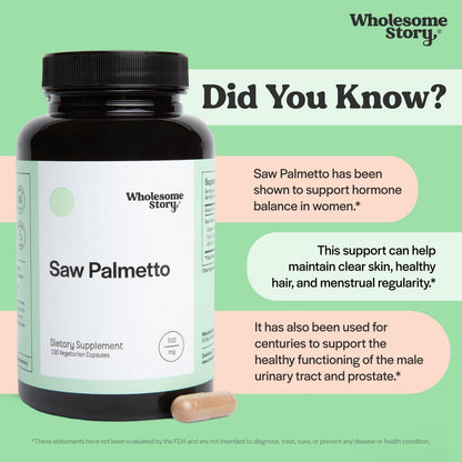 Organic Spearmint + Saw Palmetto | Organic Spearmint Capsules & Saw Palmetto for Women Bundle Supplement | Hormonal Balance Support | Supports Hair, Skin, and Nail Health | 30 & 100 Day Supply