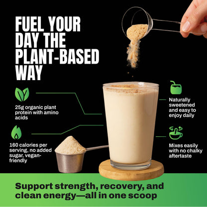 VEDGE Vanilla Protein Powder, USDA Organic Plant Based, 20 Servings | Plant Based Protein Powder, From Pea, Pumpkin, And Sunflower With Smooth Texture For Shakes, Smoothies, Vegan, And Baking