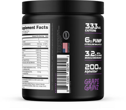 Bucked Up - Woke - HIGH STIM Pre Workout - Best Tasting - Focus Nootropic, Pump, Strength and Growth, 30 Servings (Rocket Pop)