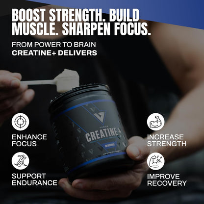 VEDGE Vanilla Protein Powder, Creatine Monohydrate, and Vegan Omega 3, Complete Vegan Performance Stack for Muscle Strength, Endurance & Recovery, Superfood Vitamin A, Vitamin C, and Amino Acids