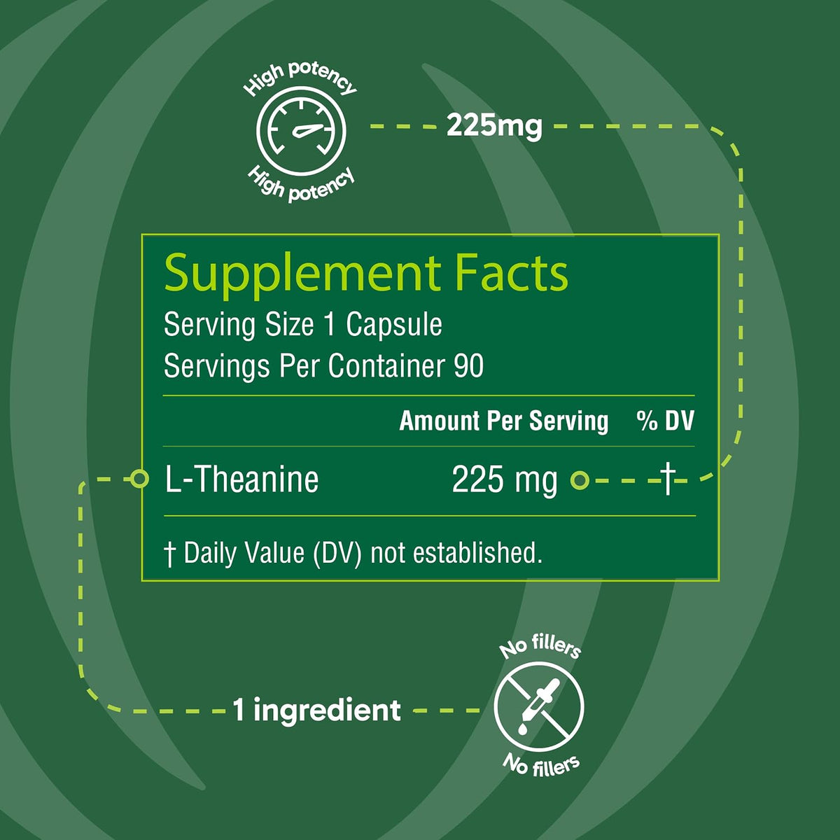Organika L-Theanine Supplement 8 oz - 90 Capsules: 90 Day Supply of Clean Bioavailable L Theanine for Relaxation, Balance, and Calm - Easy-to-Swallow Single Capsule Servings