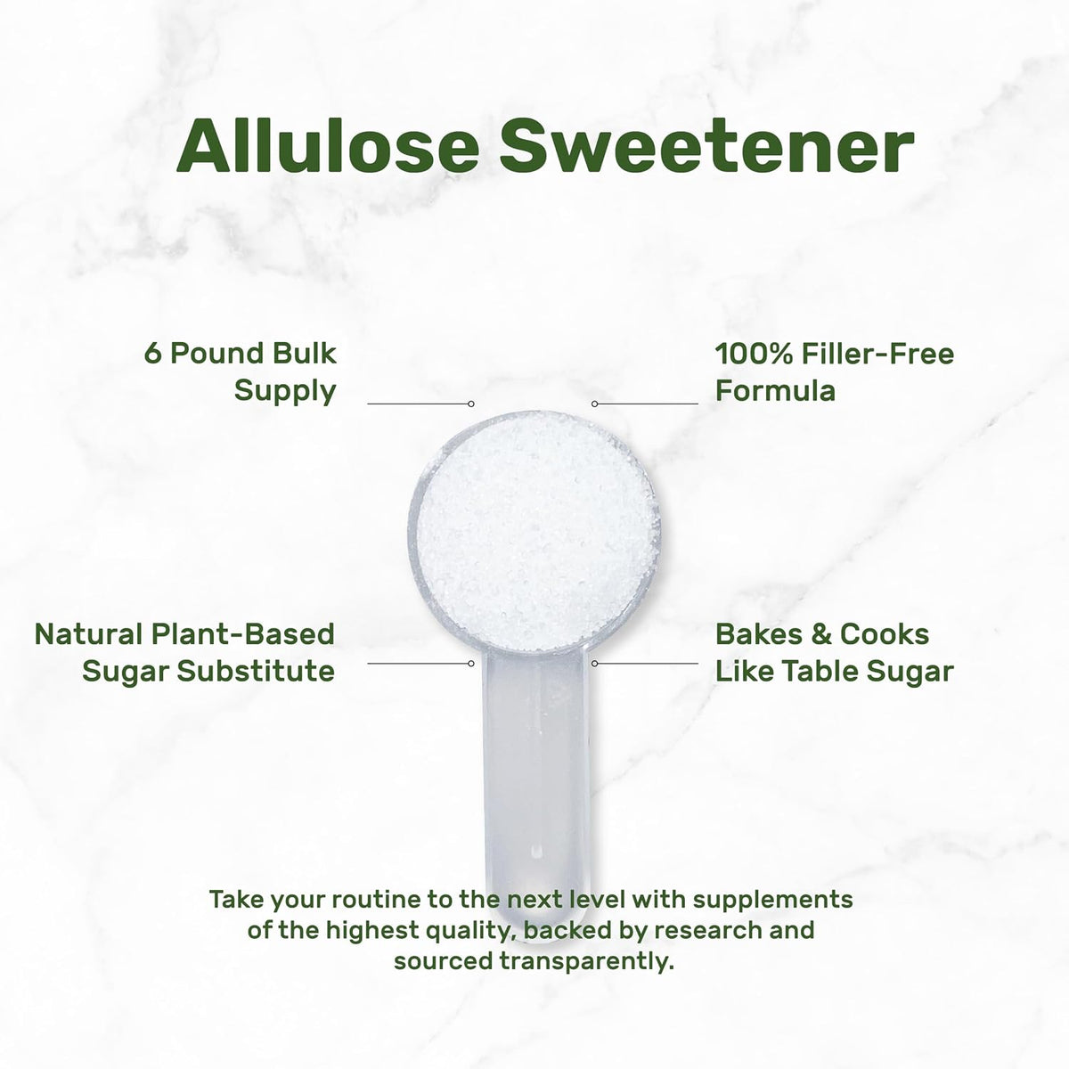 Allulose Sweetener 6 Pounds – Natural Sugar Substitutes, No Aftertaste – Keto Friendly, Vegan, Zero Net Carb, Zero Calorie – Great for Cooking & Baking