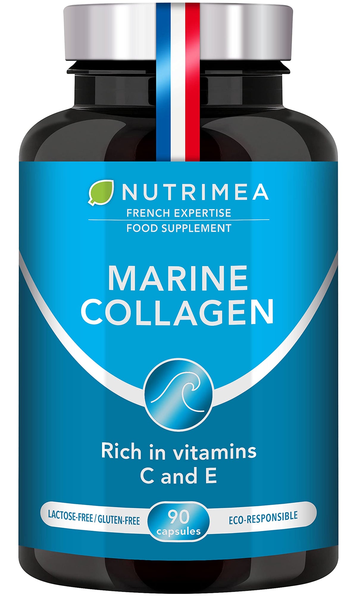 Pure Marine Collagen (900mg) - Enriched with Vitamins C and E – Patented Premium Type I & II Hydrolysed Collagen