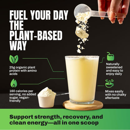 VEDGE Vanilla Protein Powder, USDA Organic Plant Based, 20 Servings | Plant Based Protein Powder, From Pea, Pumpkin, And Sunflower With Smooth Texture For Shakes, Smoothies, Vegan, And Baking