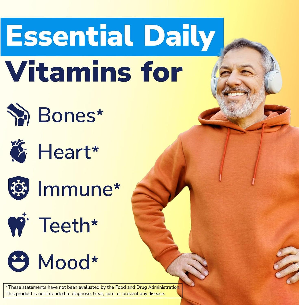 Vitalibre Vitamin D3 K2 Supplement, Vitamin D3 10000 IU & 200 mcg K2 MK7 | Enhanced Calcium Absorption, Bone, Heart, Immune & Mood Support, No Soy, Easy to Swallow, 90 Softgels