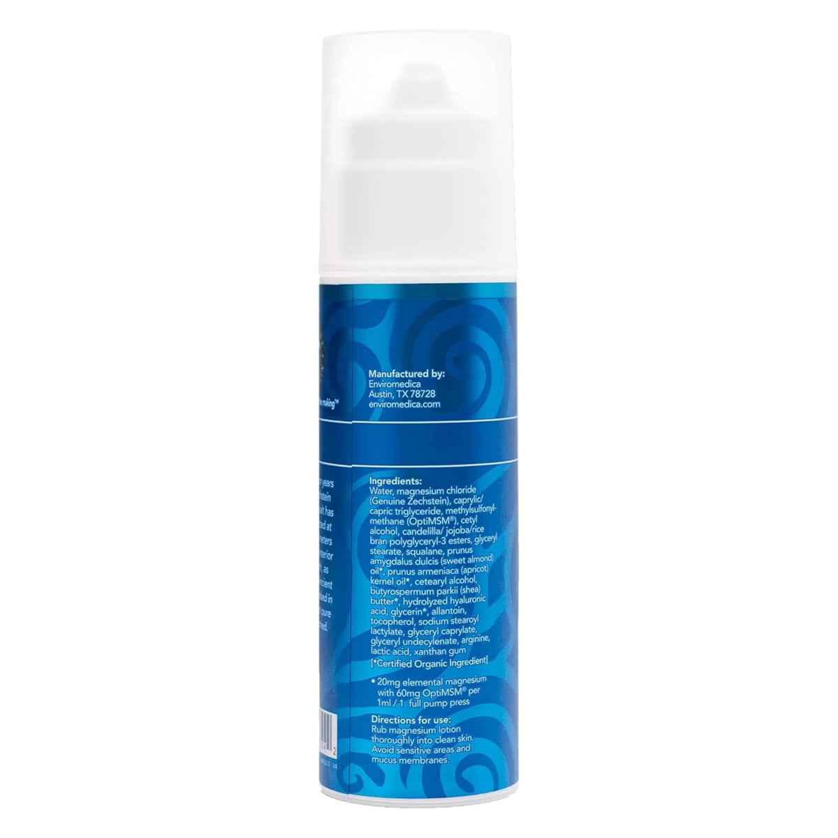 Ancient Minerals Magnesium Lotion Ultra with MSM, Zechstein, 5oz | Zechstein magnesium chloride lotion with OptiMSM for enhanced topical absorption. 5 oz.
