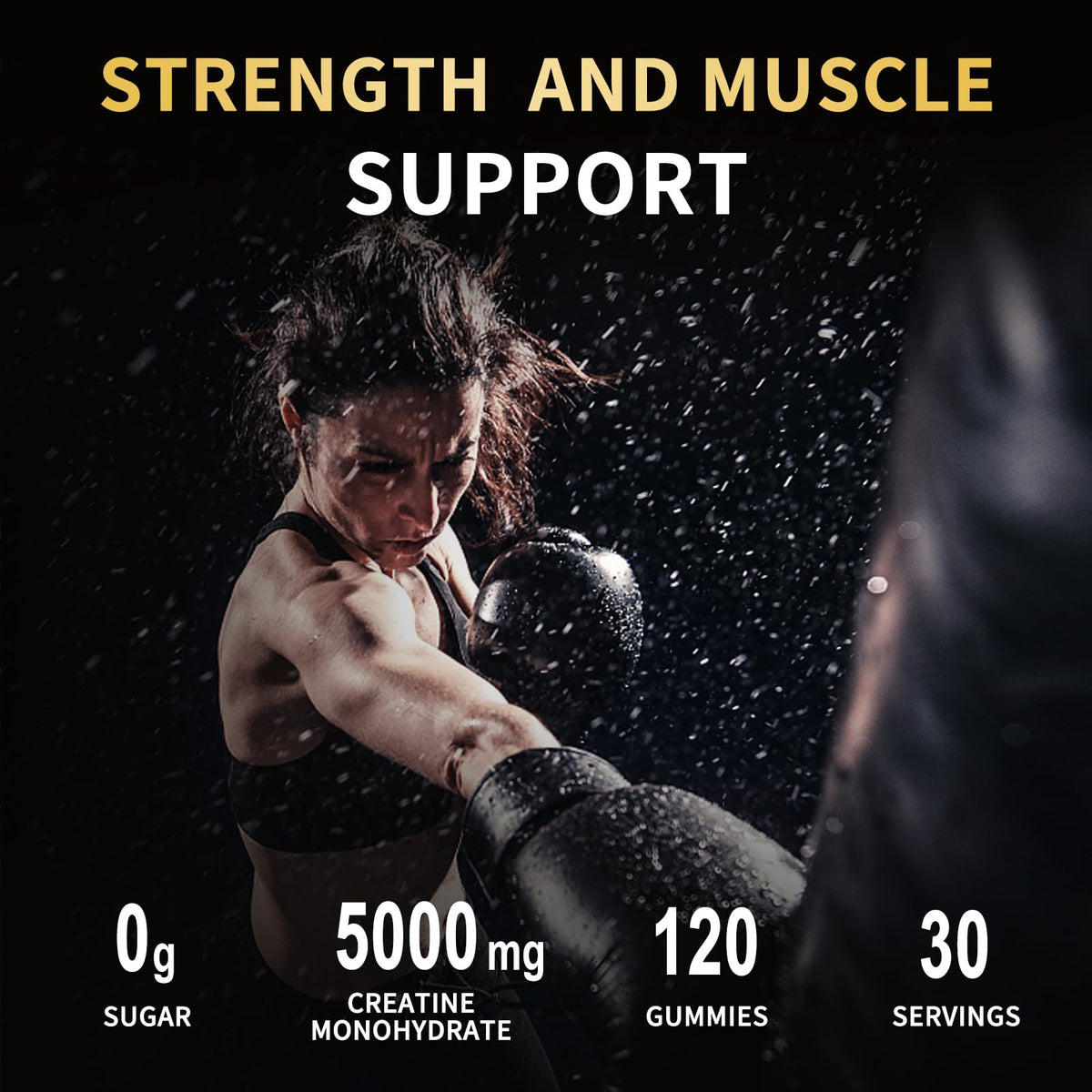 OUYIYUA Creatine Monohydrate Gummies 5000mg for Men & Women - Sugar Free Pre-Workout Supplement, Chewables for Muscle Strength, Muscle Builder