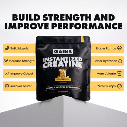 Gains in Bulk Instantized Creatine Monohydrate, Unflavored, 100 Servings