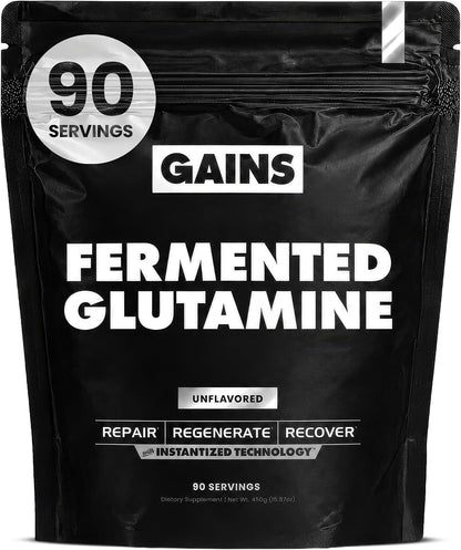 Gains in Bulk L-Glutamine Powder, Unflavored, 90 Servings
