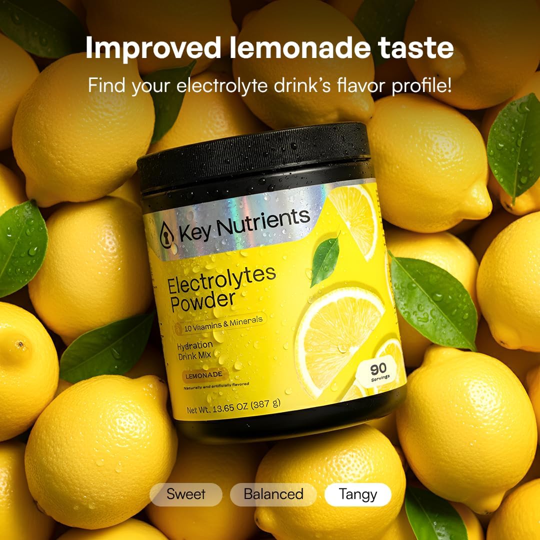 KEY NUTRIENTS Electrolytes Powder Lemonade 90 Servings + Peach Mango 90 Servings