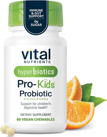 Hyperbiotics Vital Nutrients Family Probiotic Bundle – Pro-15 Prebiotics + Probiotics for Adults (60 Time Release Pearls) & Pro-Kids Chewable Probiotic Tablets (60 Count)