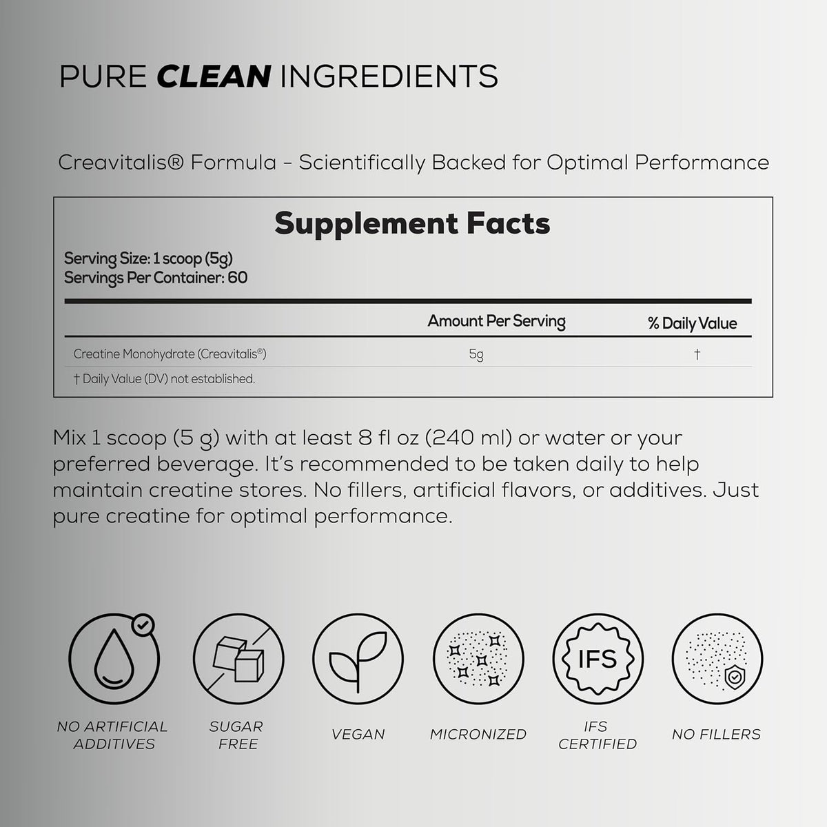 PureCreatine Micronized Creatine Monohydrate Powered by Creavitalis – Hydrate + Balance Electrolytes Powder Packets for Energy, Recovery, & Hydration – Vegan & Sugar-Free