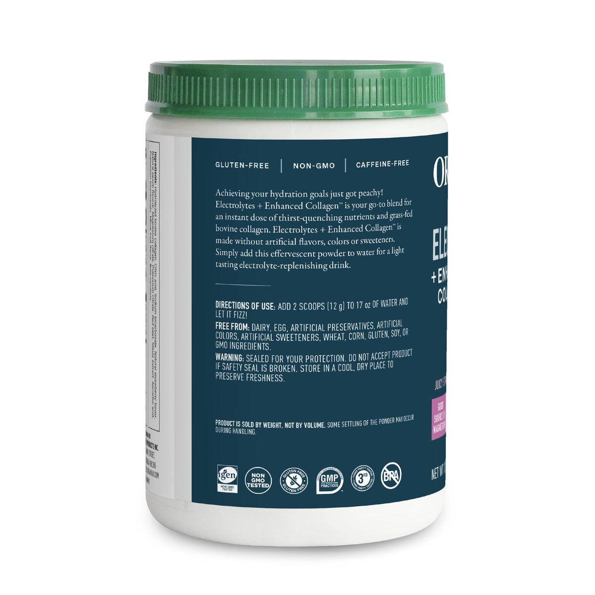 Organikа Electrolytes with Enhanced Collagen Powder for Women & Men - 13 oz - Wild Berry-Flavored Effervescent Electrolyte & Collagen Drink Mix - Deep Hydration, Mobility, Skin, Hair, & Nails